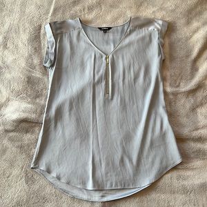 Express Quarter Zip Short Sleeved Blouse